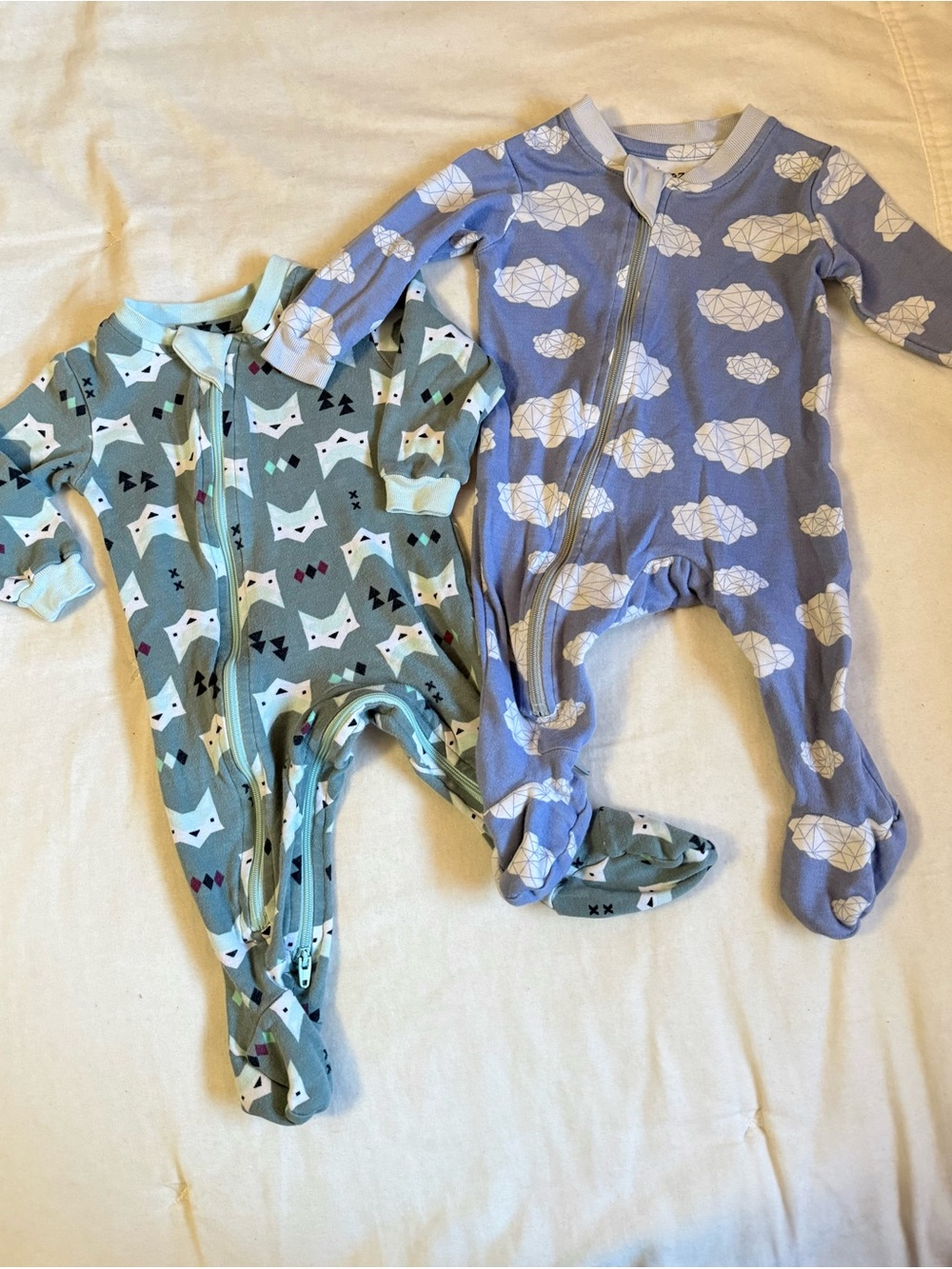 Zippy Jamz Wolf and cloud Pajamas bundle